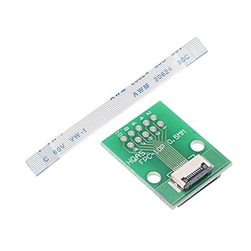 FFC FPC 10 針 0.5 毫米 -1 毫米間距到 DIP 2.0 毫米 PCB 轉(zhuǎn)換板 柔性扁平電纜
